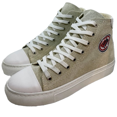 Baskets Montantes Effet Vintage - Off White