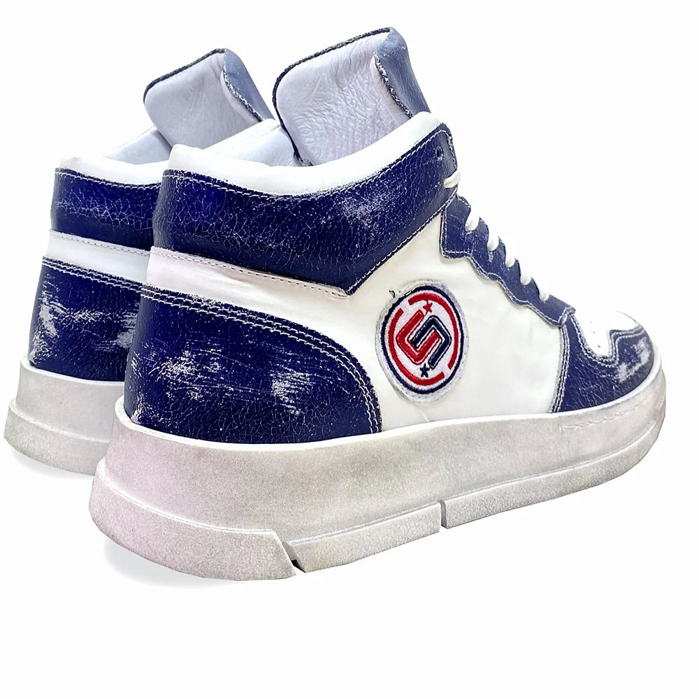 Baskets Effet usé - Navy Blue