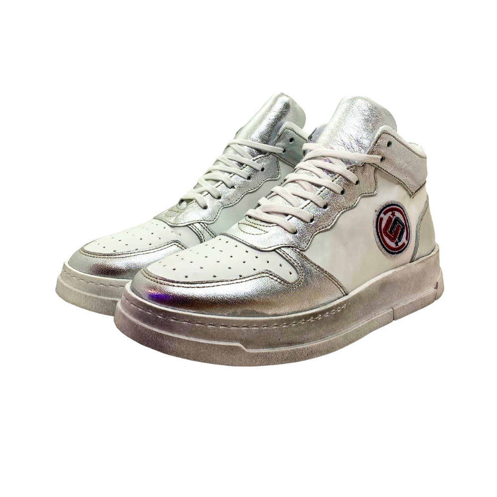 Worn Effect Sneakers - Silver
