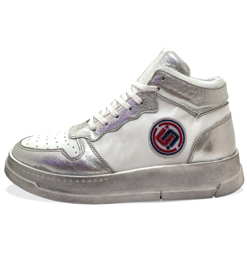 Worn Effect Sneakers - Silver